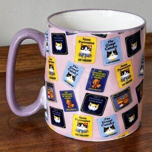 10 Strawberry Street Planet Cat Literary Mug Kitty Book Covers Angie Rozelaar